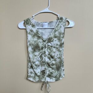 Luxe Green Tie-Dye Women's Top